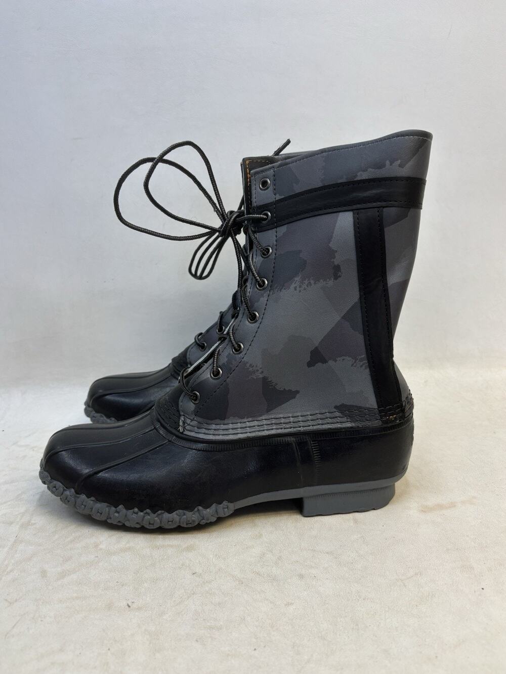 EUC L.L. Bean x Todd Synder Mens 10 M Camp Gray Camo Bean Boots LIMITED EDITION